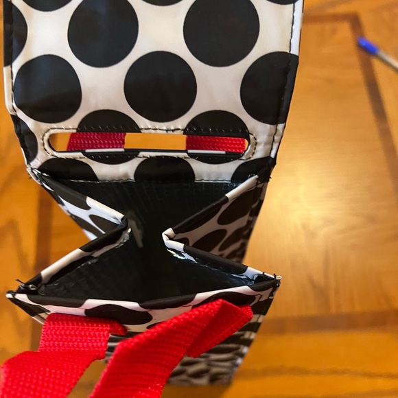 Thirty-One Insulated Wine Tote Bag Polka-Dot - Perfect Bottle Thermal - Picture 7 of 9